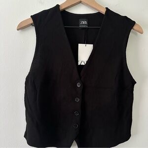 Zara Vest Black Small NWT